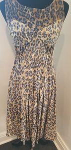 Leopard silk dress